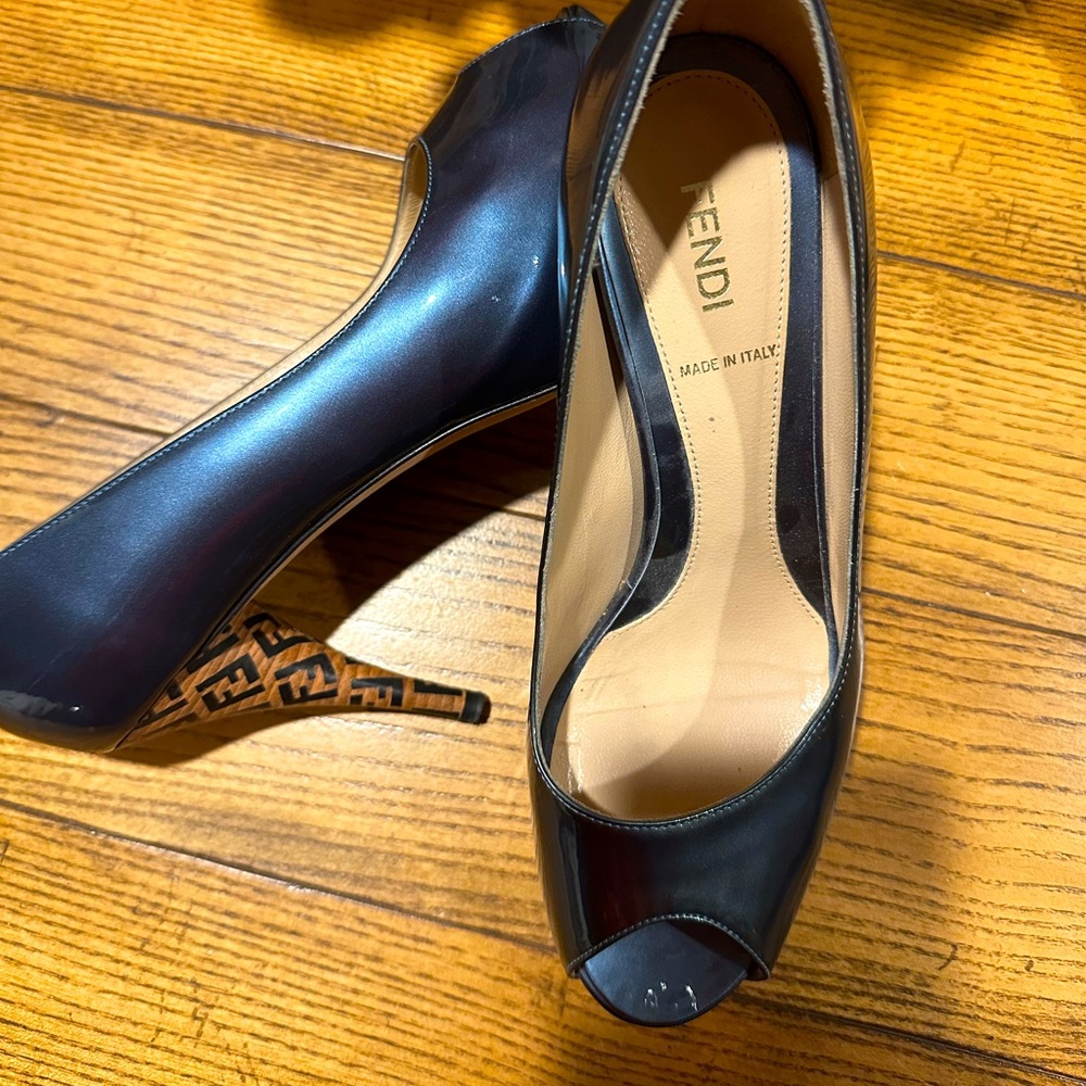 Fendi Heels Open Toe Pump Luxury Shoe